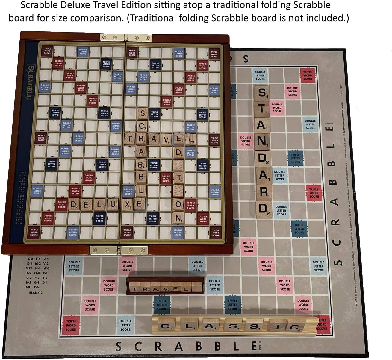 Scrabble Deluxe Travel Edition, 2 to 4 Players