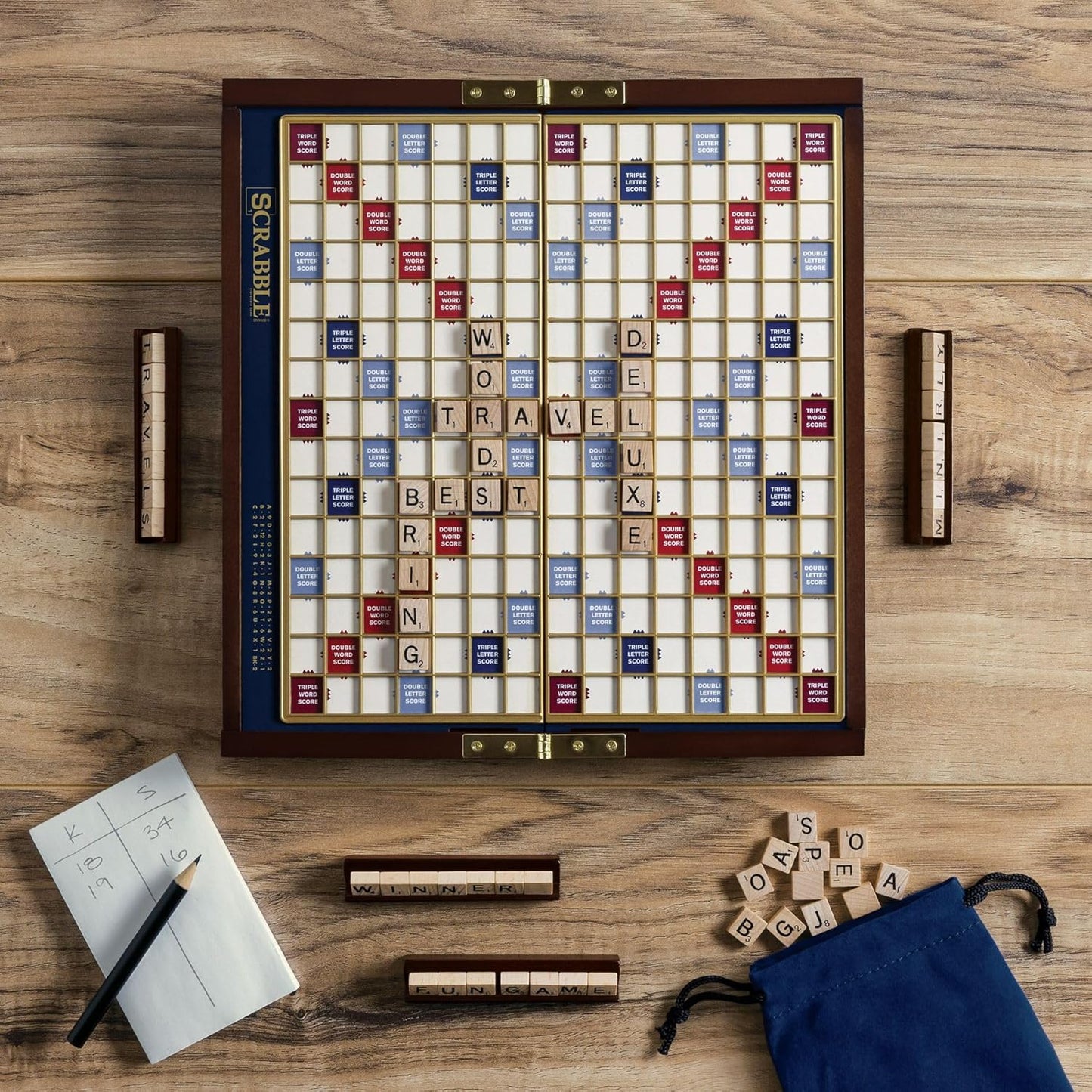 Scrabble Deluxe Travel Edition, 2 to 4 Players